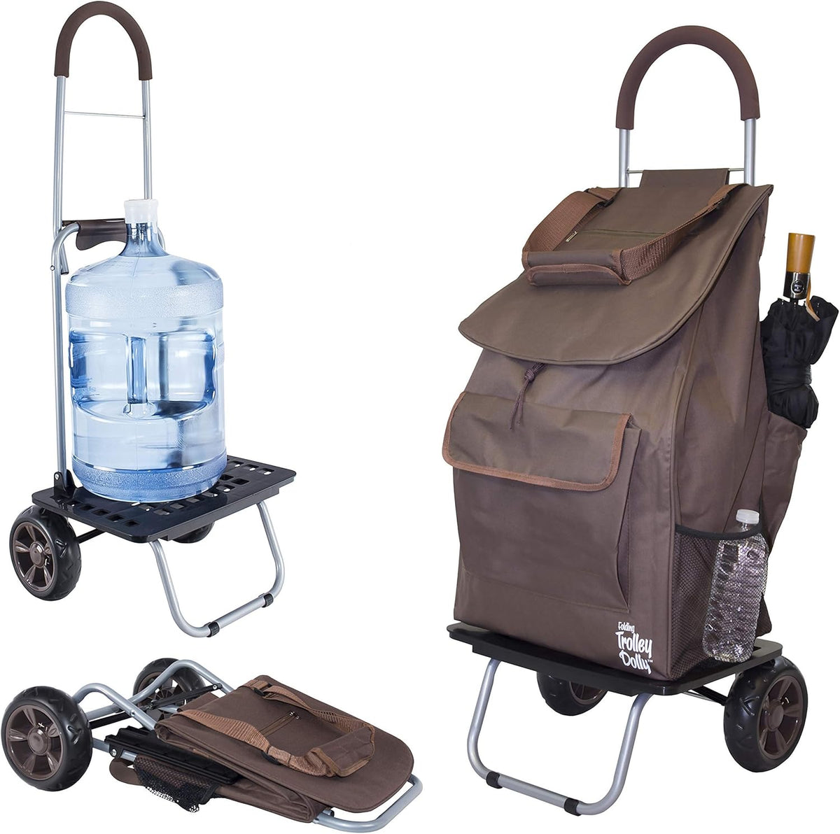 Brown Foldable Shopping Cart M58843