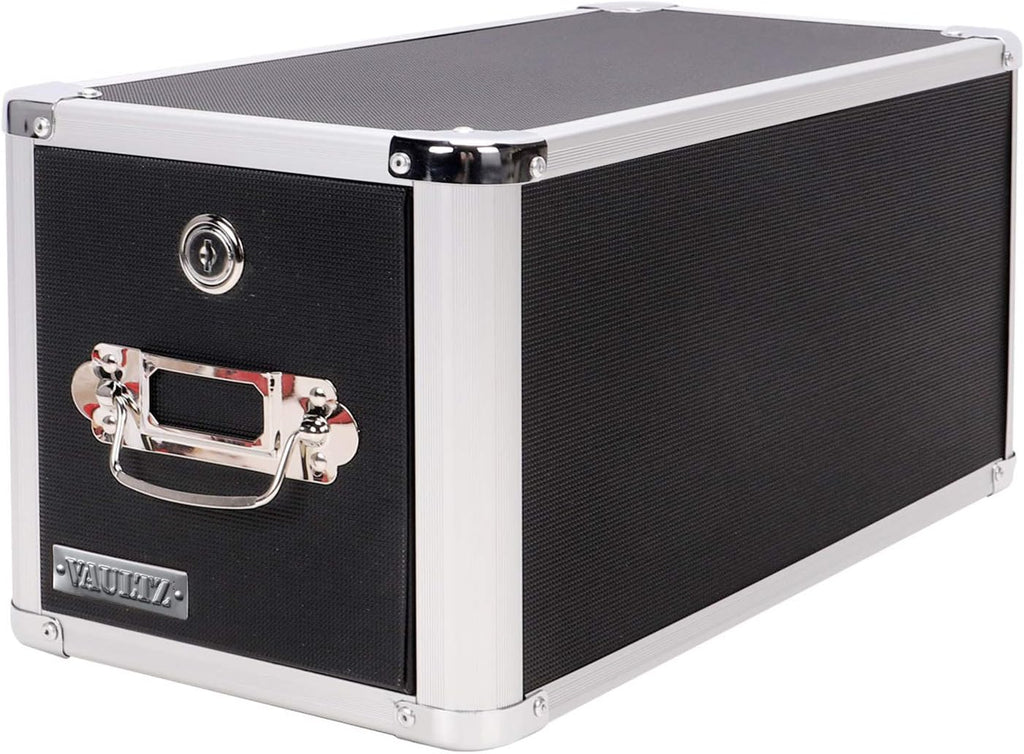Locking CD File Cabinet, 4 Drawers, Black K507