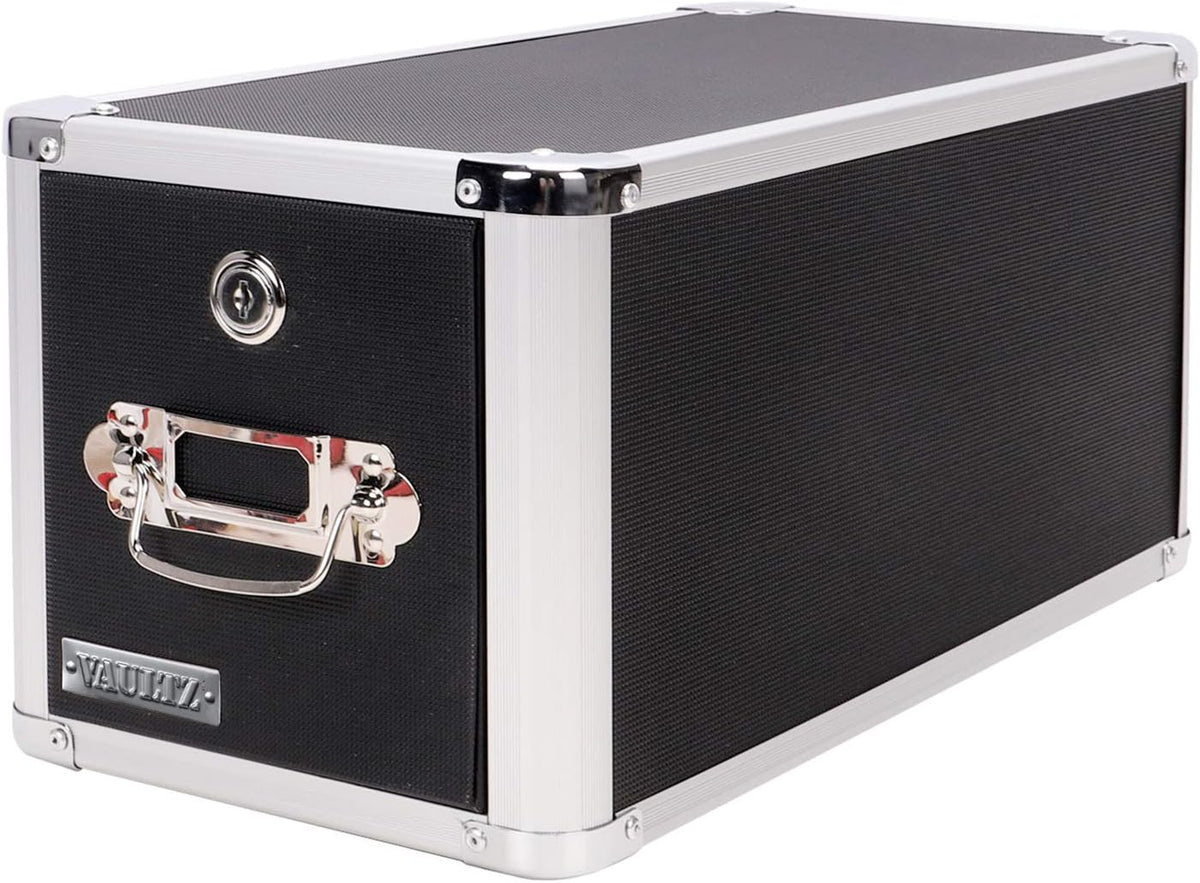 Locking CD File Cabinet, 4 Drawers, Black K507