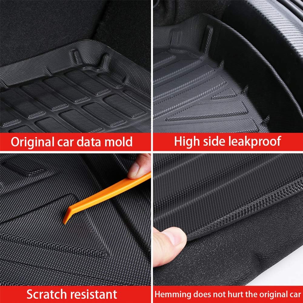 Cargo Liner Heavy Duty Rubber Waterproof Black Pack of 2 H29716
