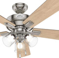52 inch Brushed Nickel Indoor Ceiling Fan with LED Lights B109841