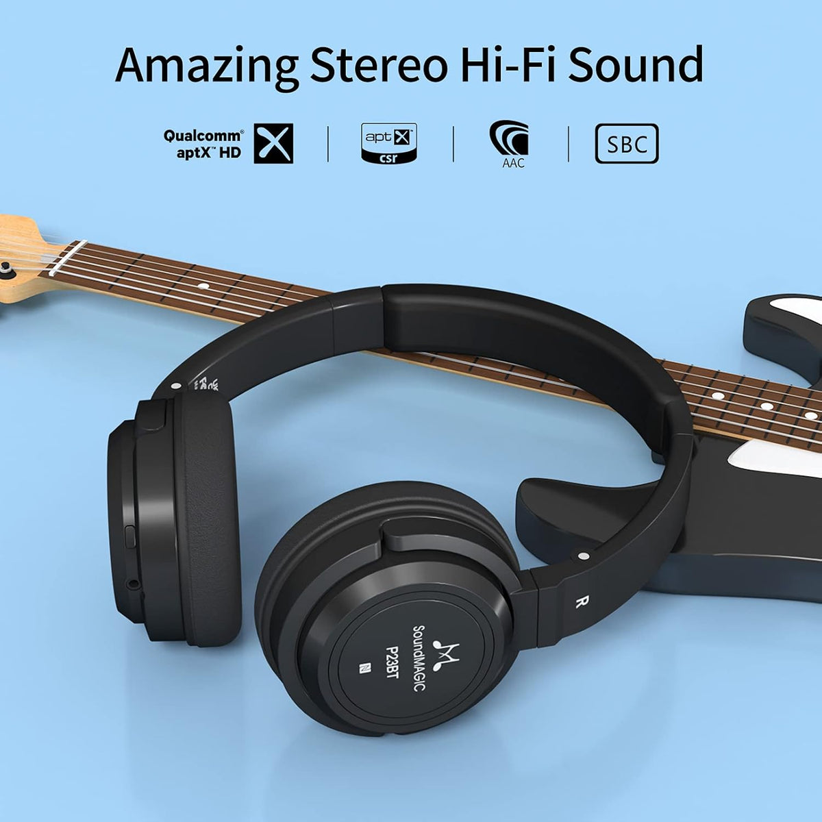 On Ear Bluetooth Headphones Wireless Noise Canceling Microphone Pack of 2 R96067
