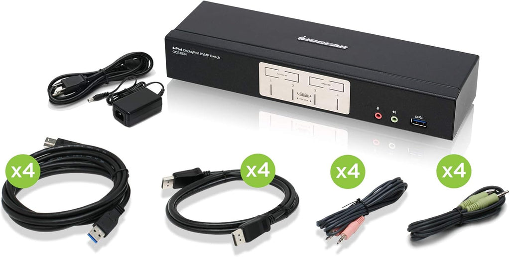 2-Port 4K DisplayPort KVMP Switch with Cables S470213