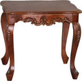 Carved Wood Square End Table O59850