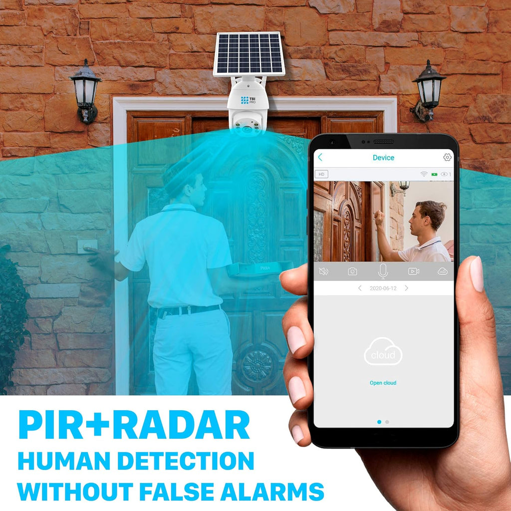 Solar Wireless PTZ Security Camera with Color Night Vision C846