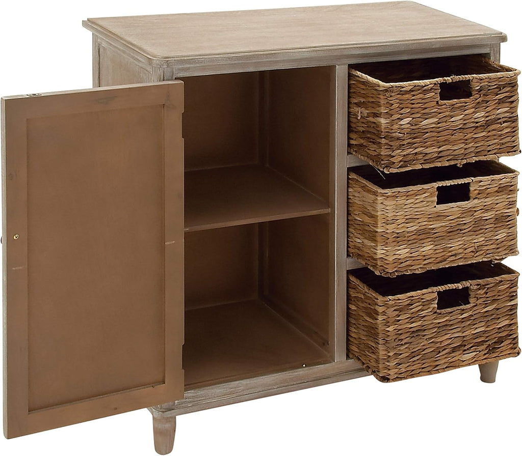 Wood Basket Cabinet U669405