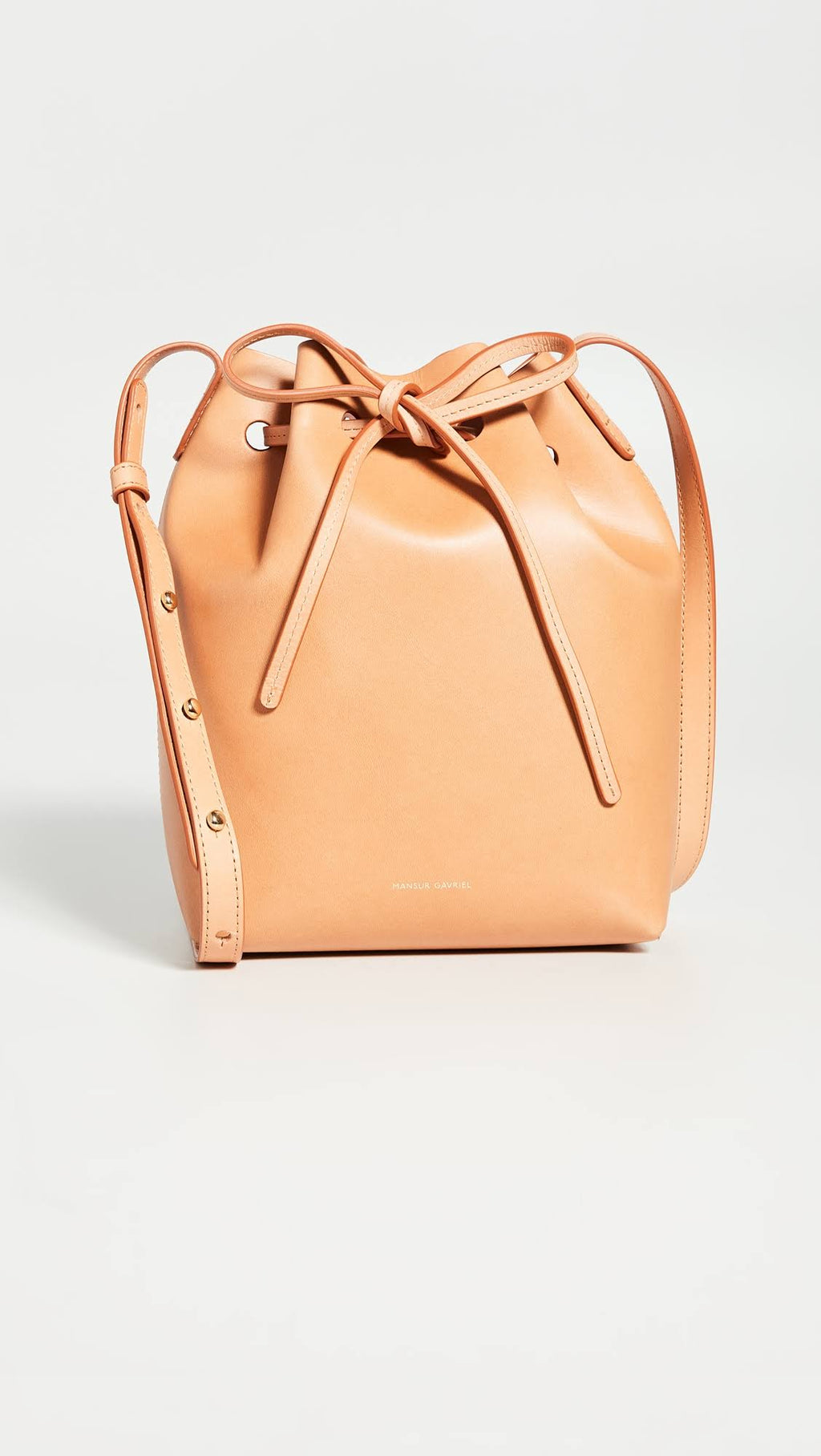 Mini Leather Bucket Bag X3921