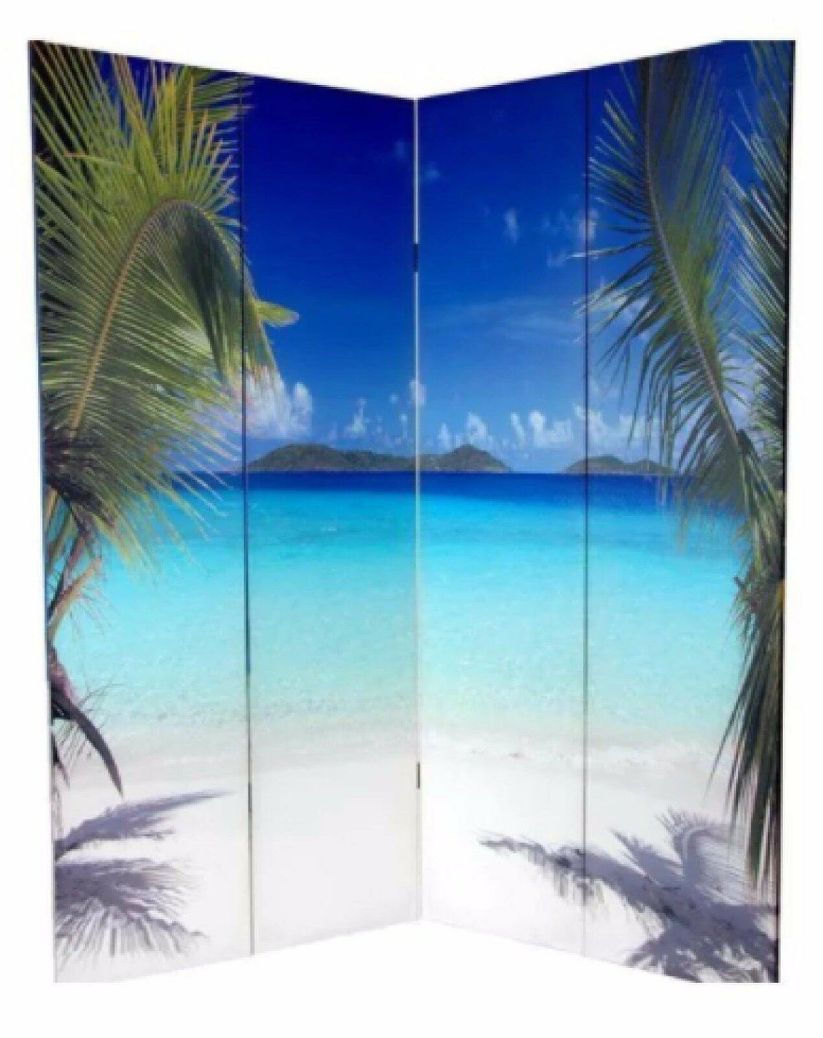 6 ft. Tall Double Sided Ocean Canvas Room Divider I66656