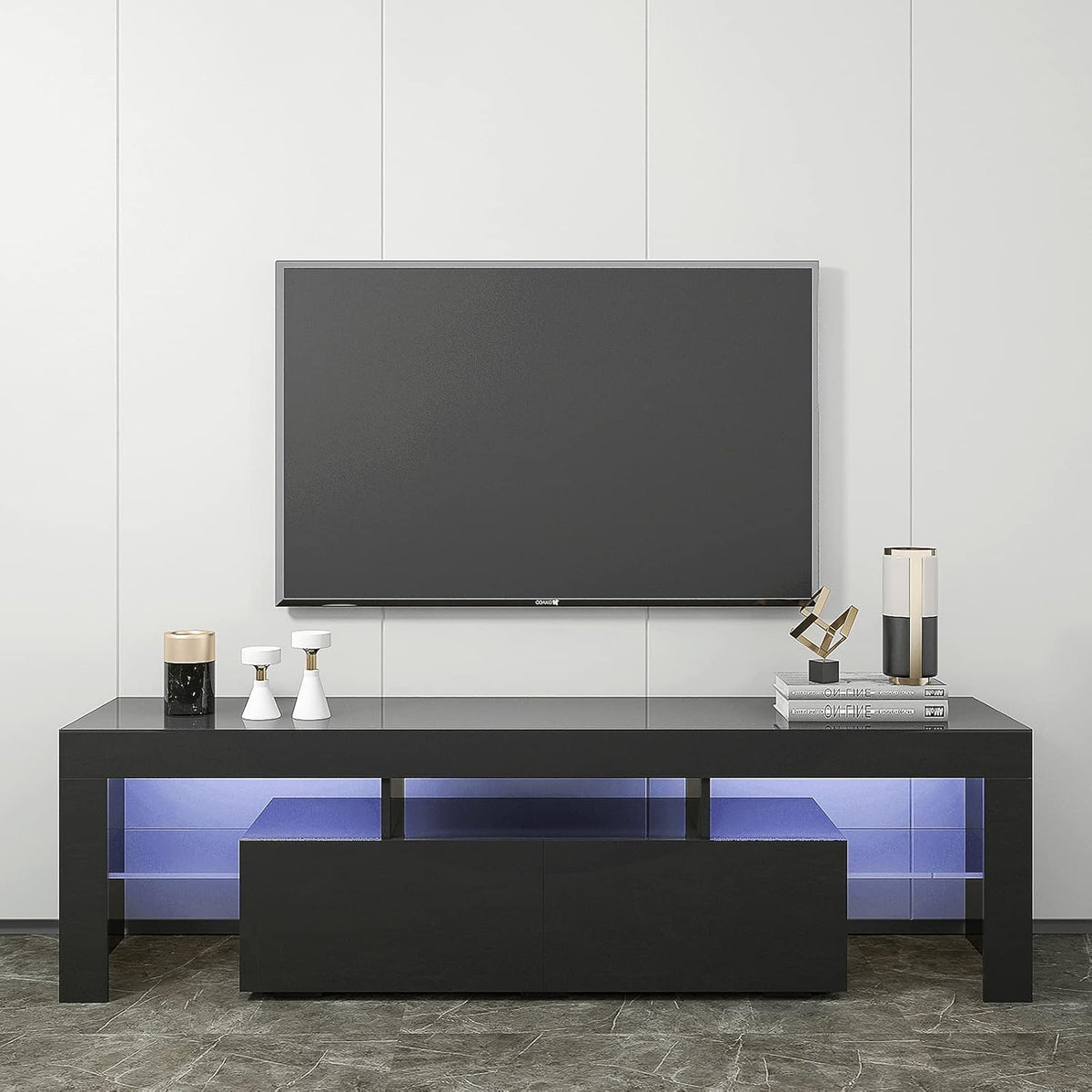 Modern Farmhouse Sliding Barn Door TV Stand up to 60 Inches G51033