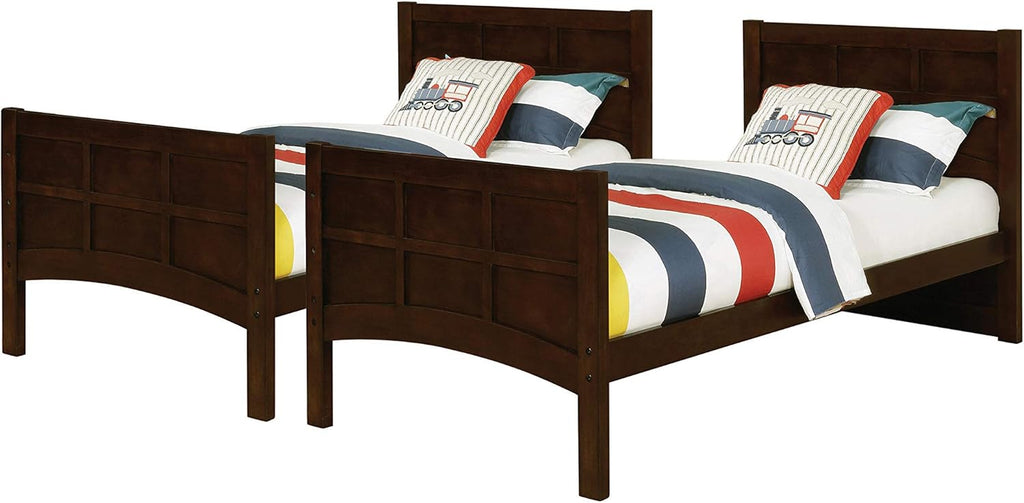 Cappuccino Twin Over Twin Bunk Bed J911903
