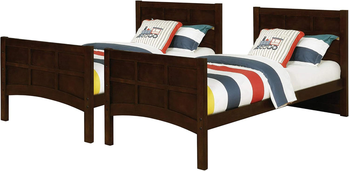 Cappuccino Twin Over Twin Bunk Bed J911903