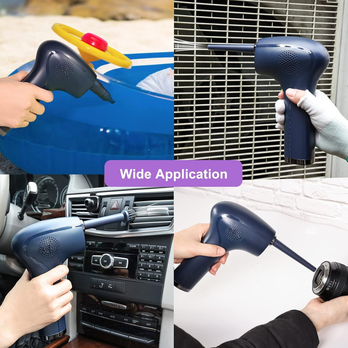 Cordless Electric Air Duster with LED Light, 37000 RPM, 6000 mAh, Pack of 2 Y778251