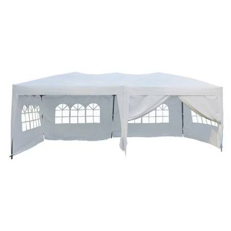 10x20 ft Pop Up Canopy Tent with Sides White R58355