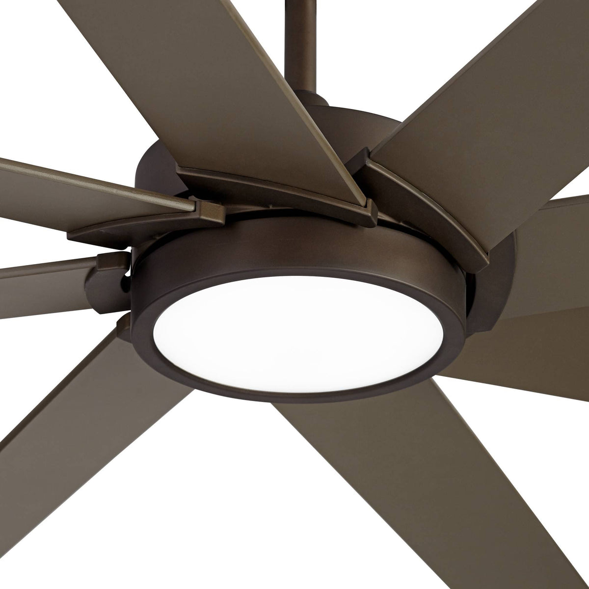 65x22 Modern Ceiling Fan with Light LED Dimmable Remote Oil Rubbed Bronze White Glass Q8391