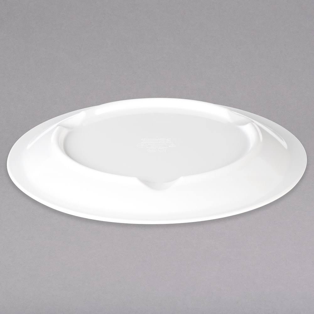 White 9x22 Melamine Narrow Rim Dinner Plate H47688