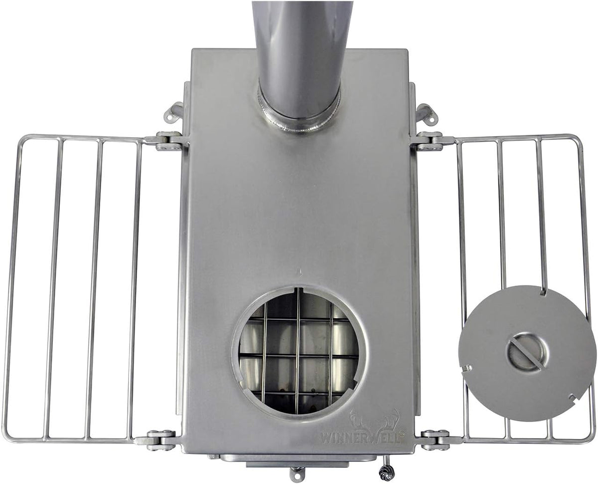 Portable Wood Burning Tent Stove with Chimney Pipe E693