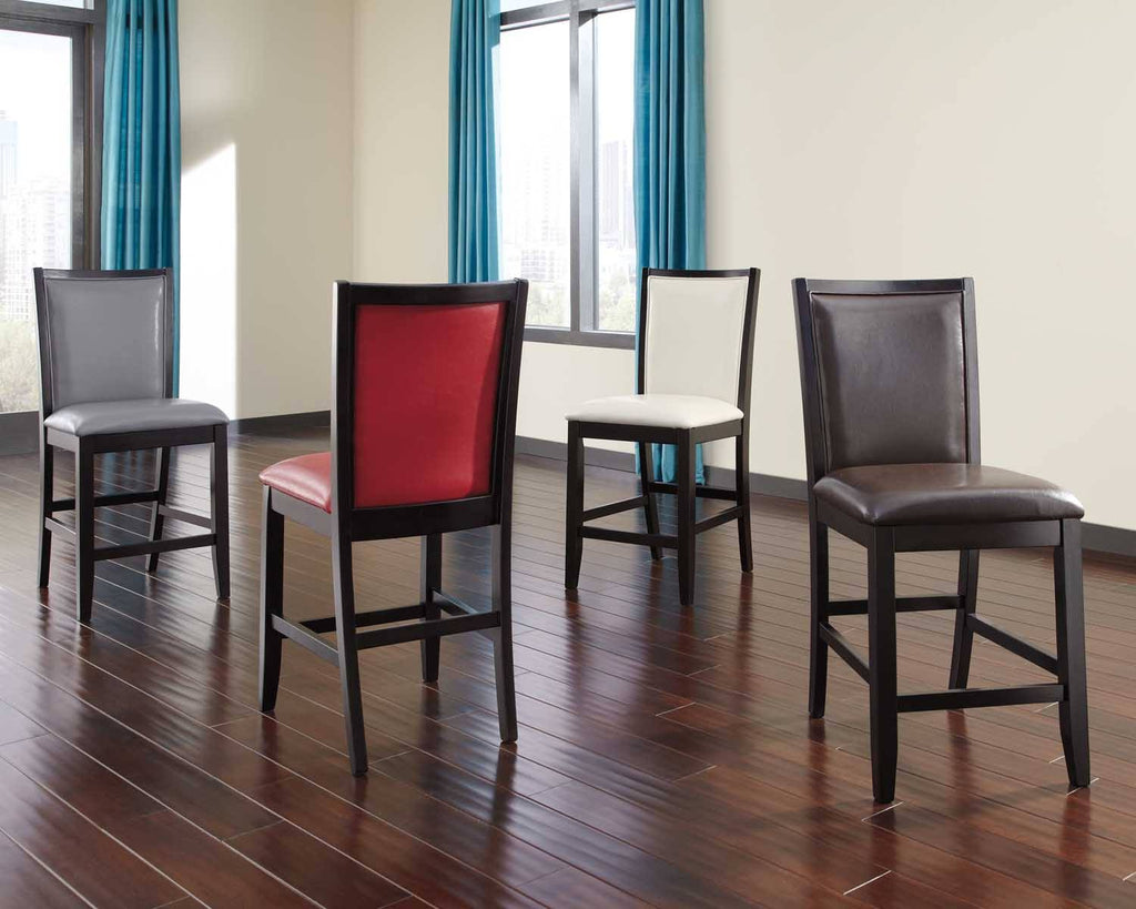 Brown Upholstered Barstool Set of 2 O7668