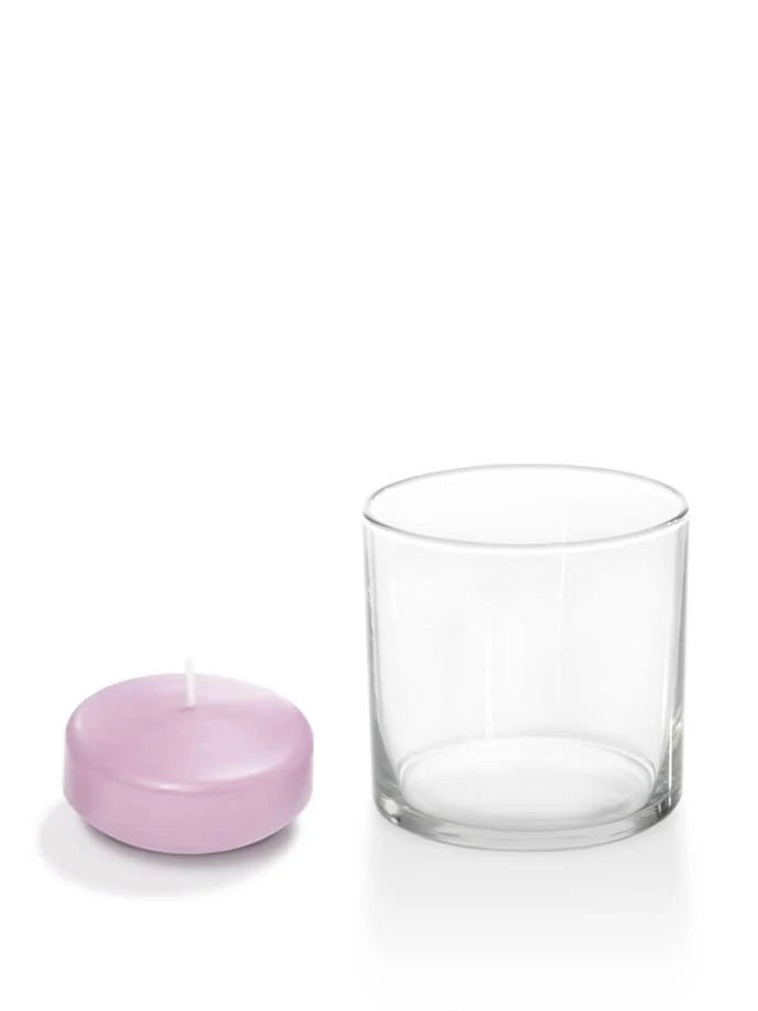 Set of 36 Floating Candles & Glass Holder E81621