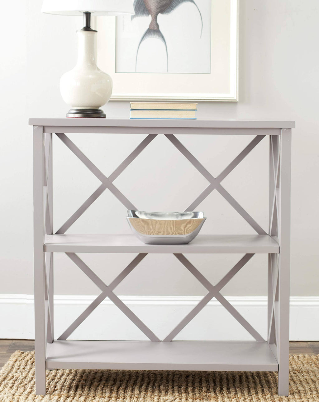 Grey Open Bookcase W5418