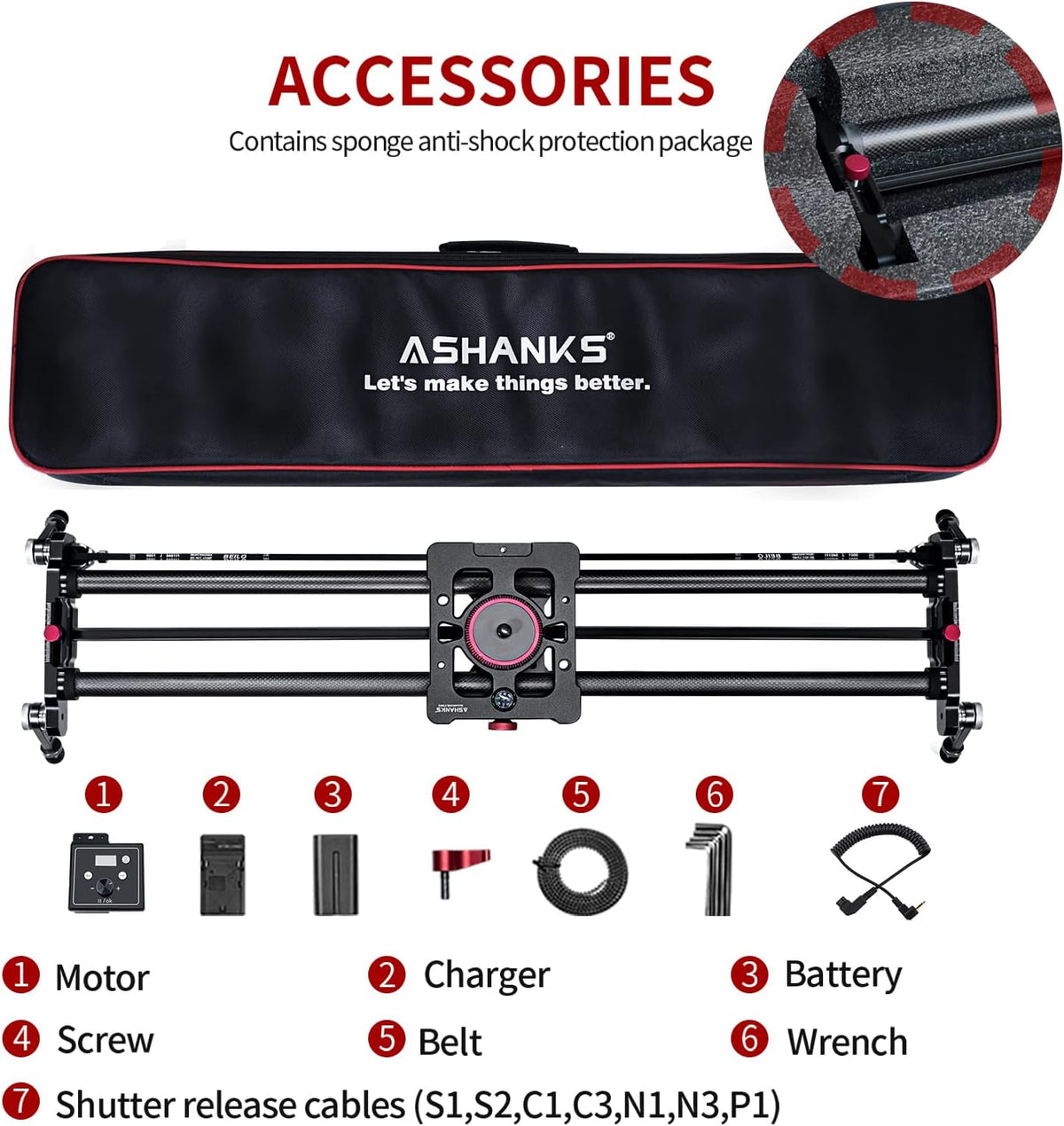 Motorized Carbon Fiber Camera Slider E958932