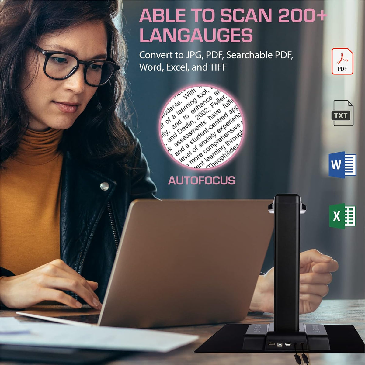 Portable 20MP Document Camera Scanner A99208