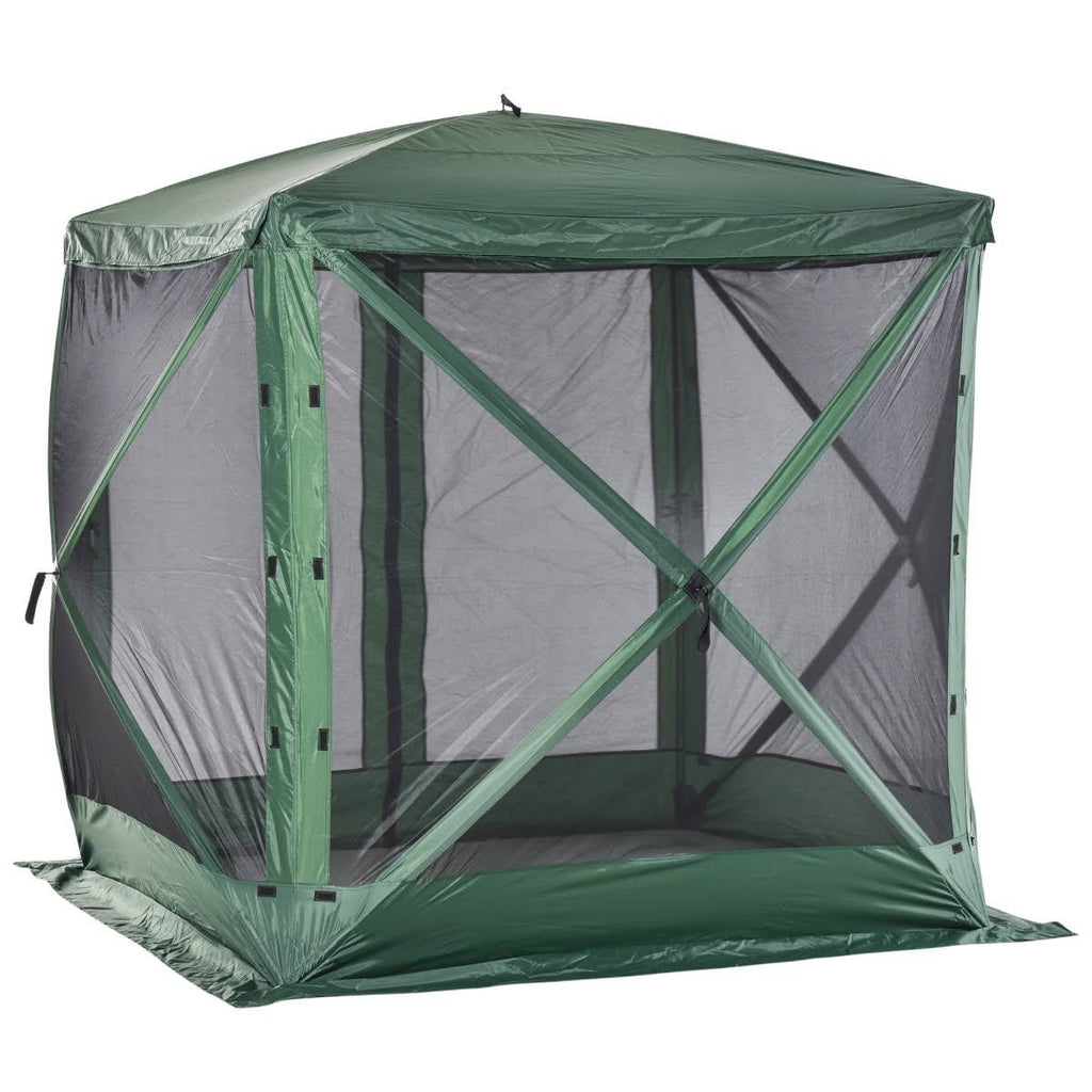 7x7 Pop Up Camping Canopy Tent with Mesh Screen Green M79526