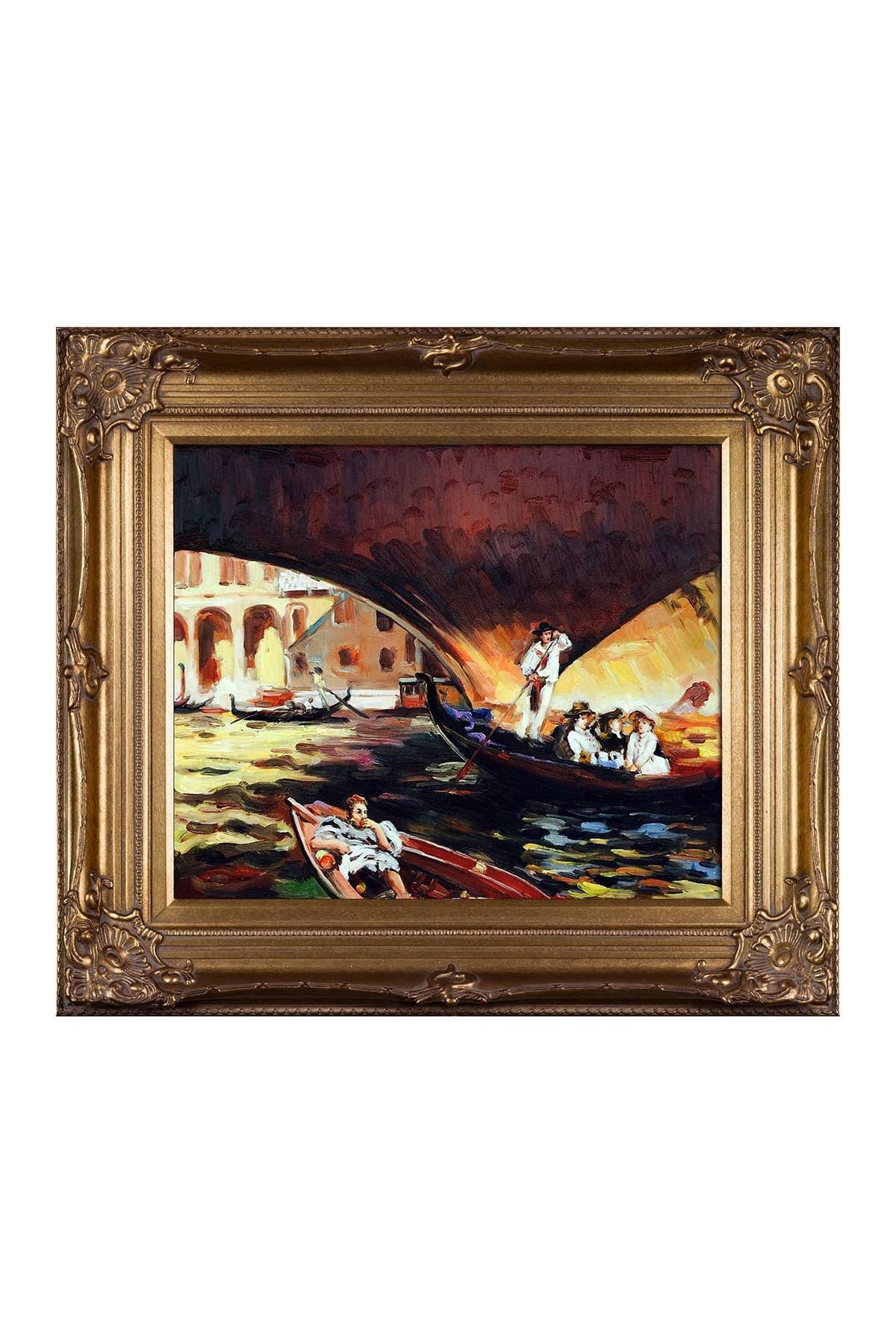 Hand Painted Framed Oil Reproduction on Canvas V63886