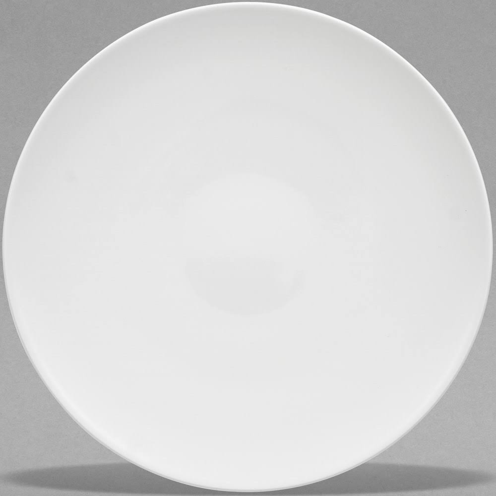 White Bone Porcelain Flat Coupe Plate A1054