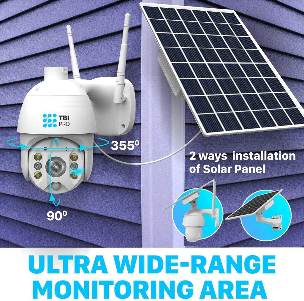 Solar Wireless PTZ Security Camera with Color Night Vision C846