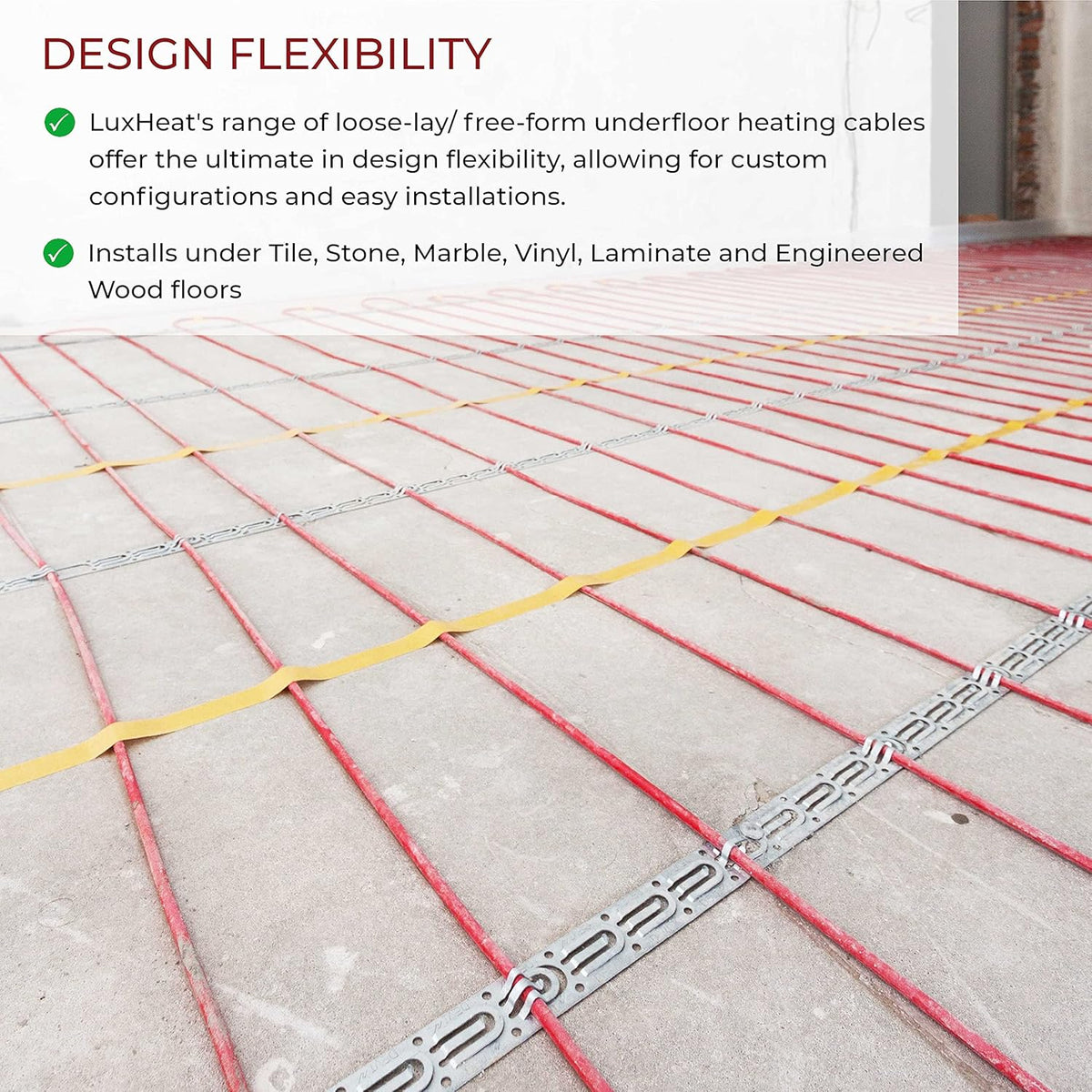 120v Electric Radiant Floor Heating Cable Set with Programmable Thermostat Q1971