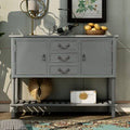 Gray Console Table with 3 Drawers O5347