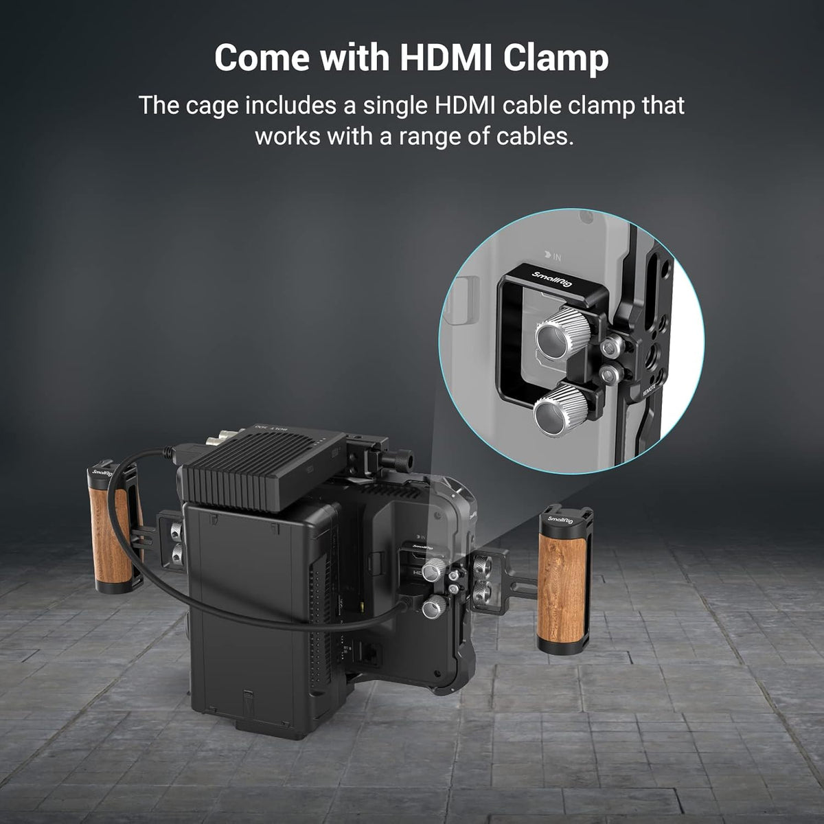 Monitor Cage with Cable Clamp, NATO Rail and Sun Hood X50829