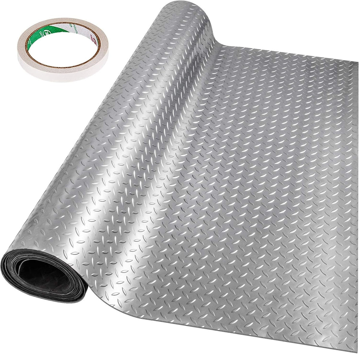 4.9x19ft Anti-Slide Diamond Texture Vinyl Garage Floor Mat V82657