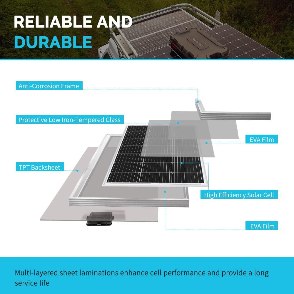 12 Volt 100 Watt Monocrystalline Solar Panel B262505