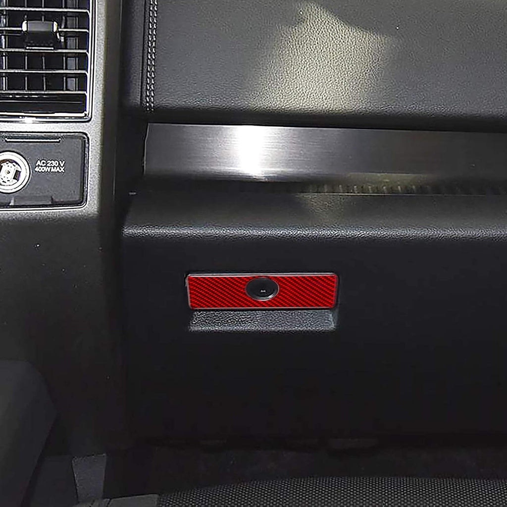 Carbon Fiber Passenger Seat Storage Box Panel Sticker R65885