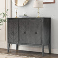 Antique Solid Wood Storage Cabinet with Doors and Adjustable Shelf B465338