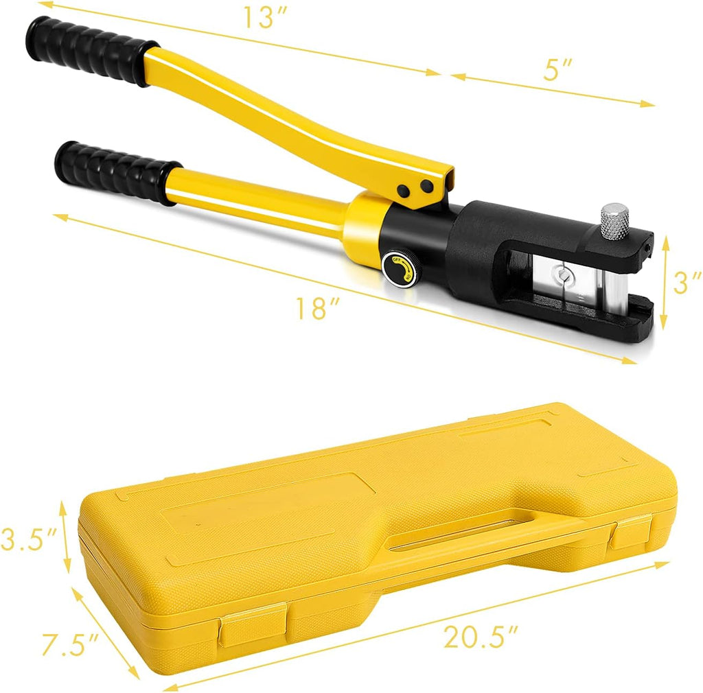 16 Ton Hydraulic Wire Crimping Tool Set with 11 Dies V788