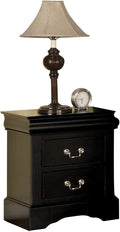 2 Drawer Gray Wooden Nightstand H44075