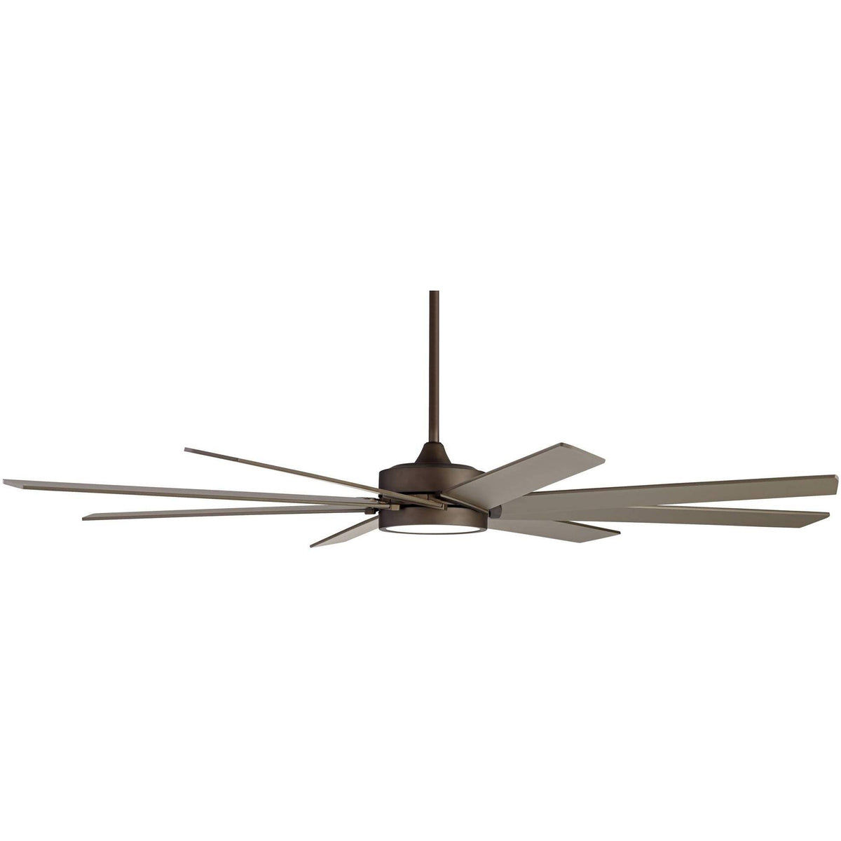 65x22 Modern Ceiling Fan with Light LED Dimmable Remote Oil Rubbed Bronze White Glass Q8391