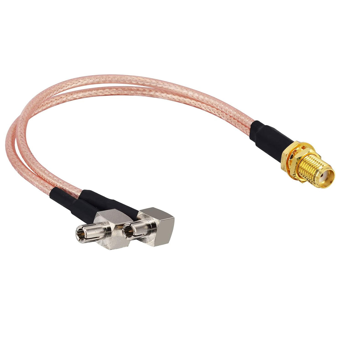 4G LTE Router Antenna TS9 to SMA Female 90 Degree Coaxial Splitter Cable RG316 6 inch O87530