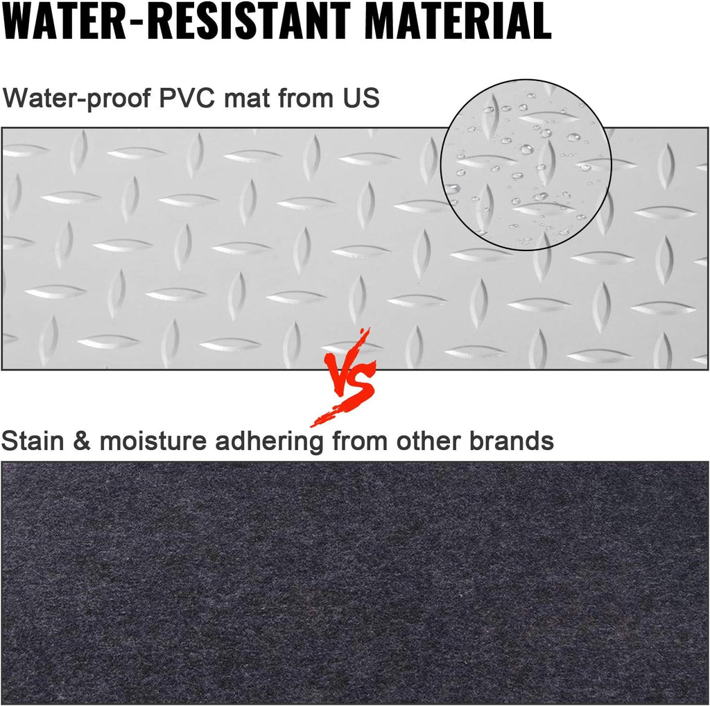 4.9x19ft Anti-Slide Diamond Texture Vinyl Garage Floor Mat V82657