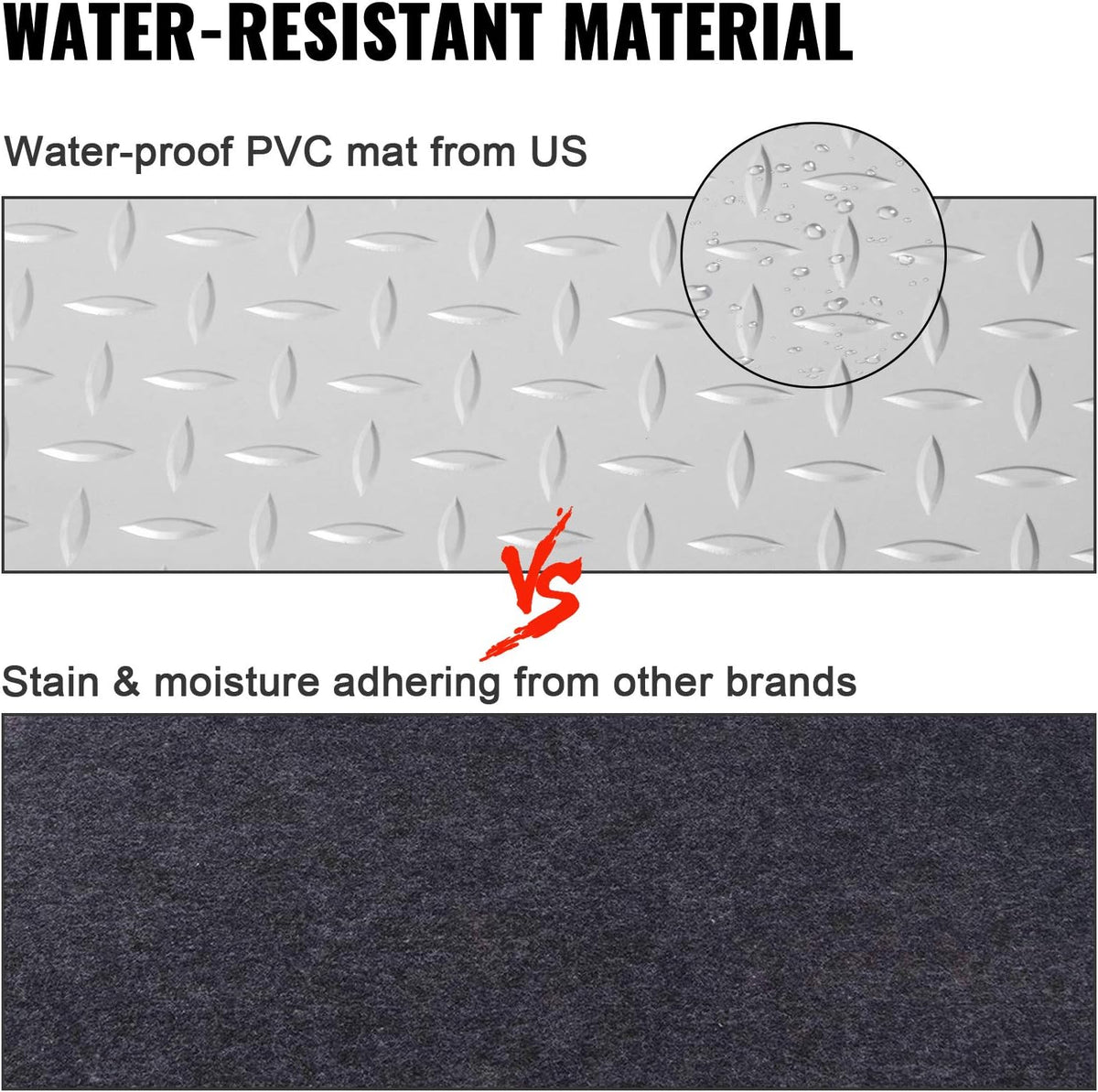 4.9x19ft Anti-Slide Diamond Texture Vinyl Garage Floor Mat V82657