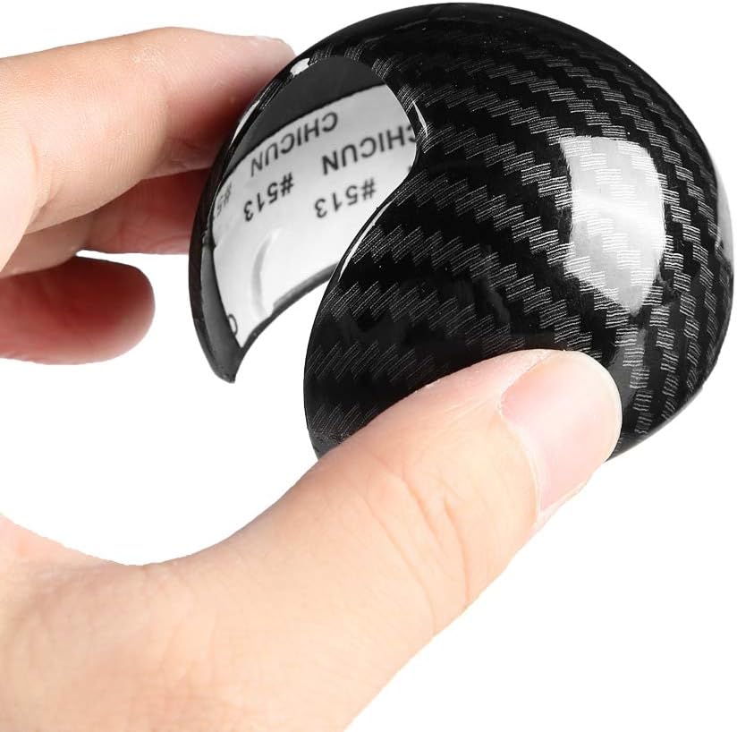 Carbon Fiber Style Car Gear Shift Knob Head Cover Cap E6593