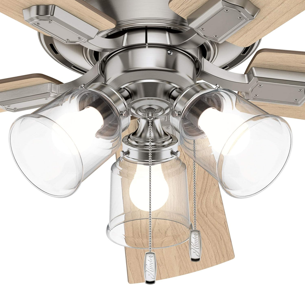 52 inch Brushed Nickel Indoor Ceiling Fan with LED Lights B109841