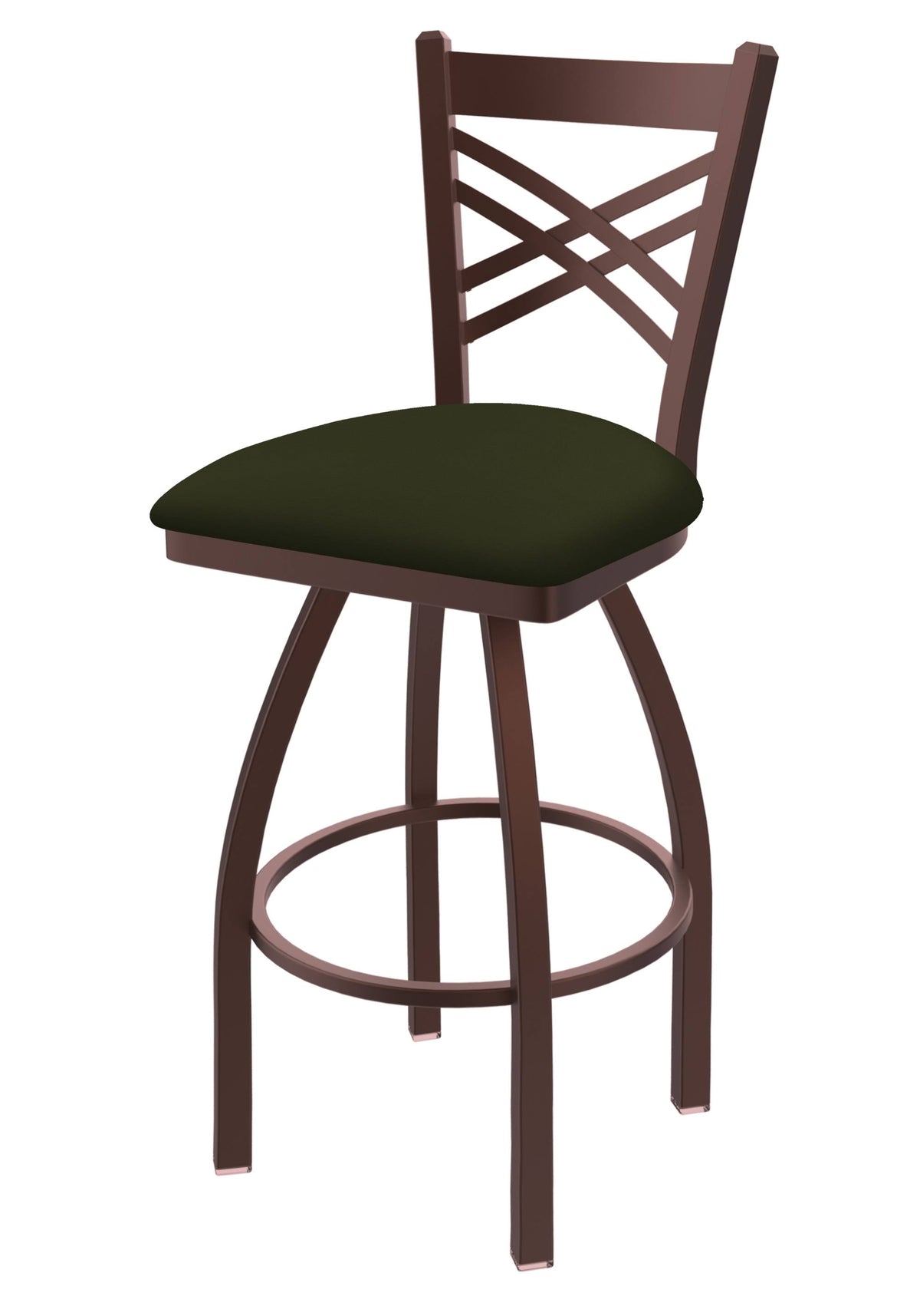 Swivel Counter Stool with Bronze Finish and Canter Pine Seat R156