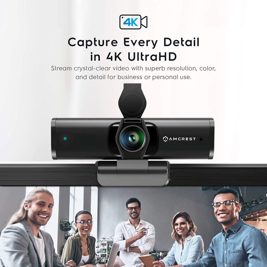4K Webcam with Microphone & Privacy Cover X41974