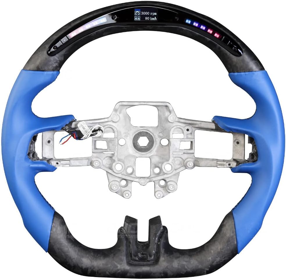 Matte Forged Carbon Fiber LED Steering Wheel Q38440