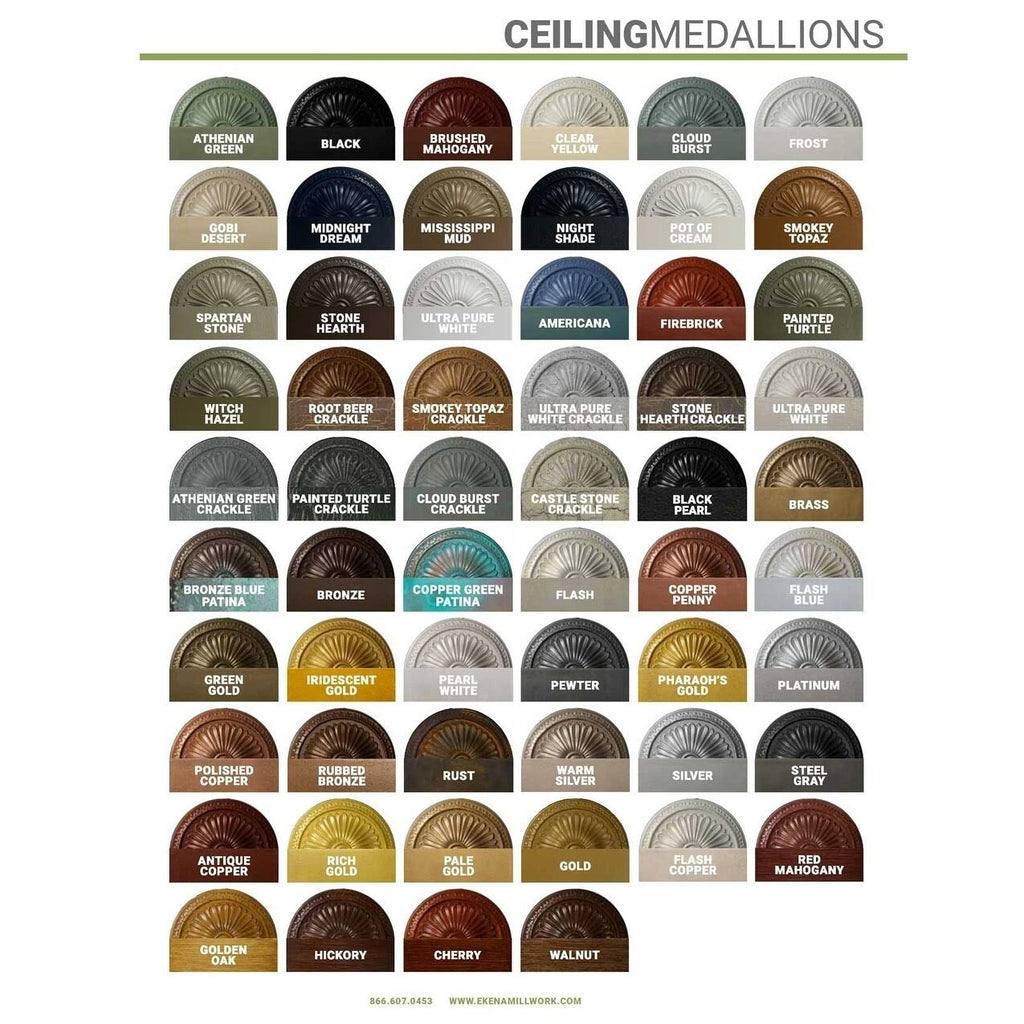 Green Gold Hand-Painted Ceiling Medallion Z62539