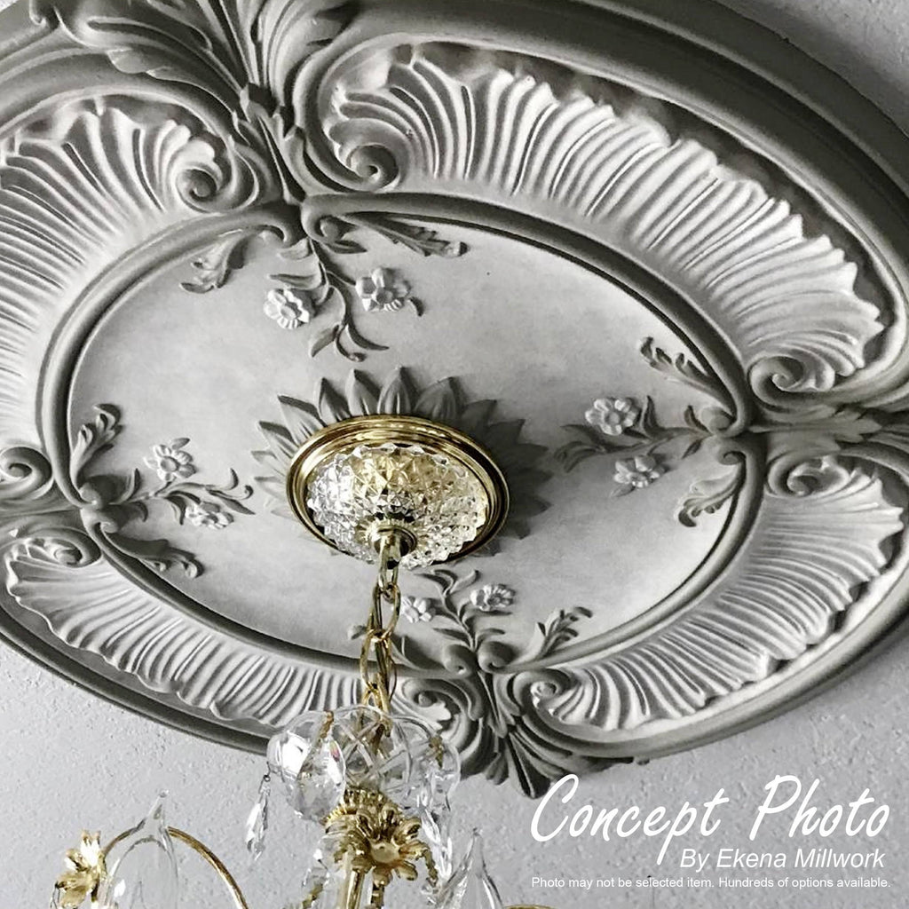 Green Gold Hand-Painted Ceiling Medallion Z62539