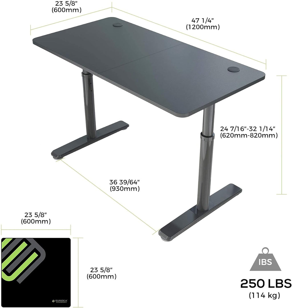 47 Inch Black Adjustable Computer Desk X98103